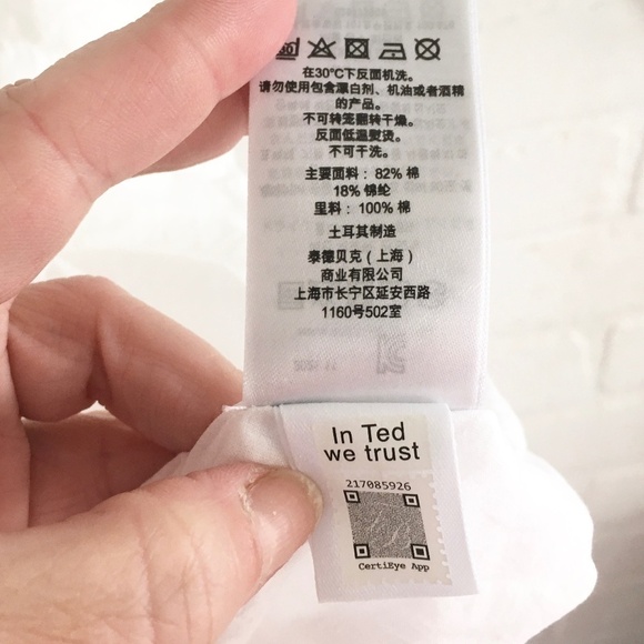 TED BAKER LONDON Mini Dress Maylee Floral Appliqué Tie-front Cotton White 6 - Picture 12 of 16